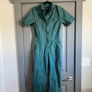 Wildfang Essential Coveralls Short Sleeve Teal